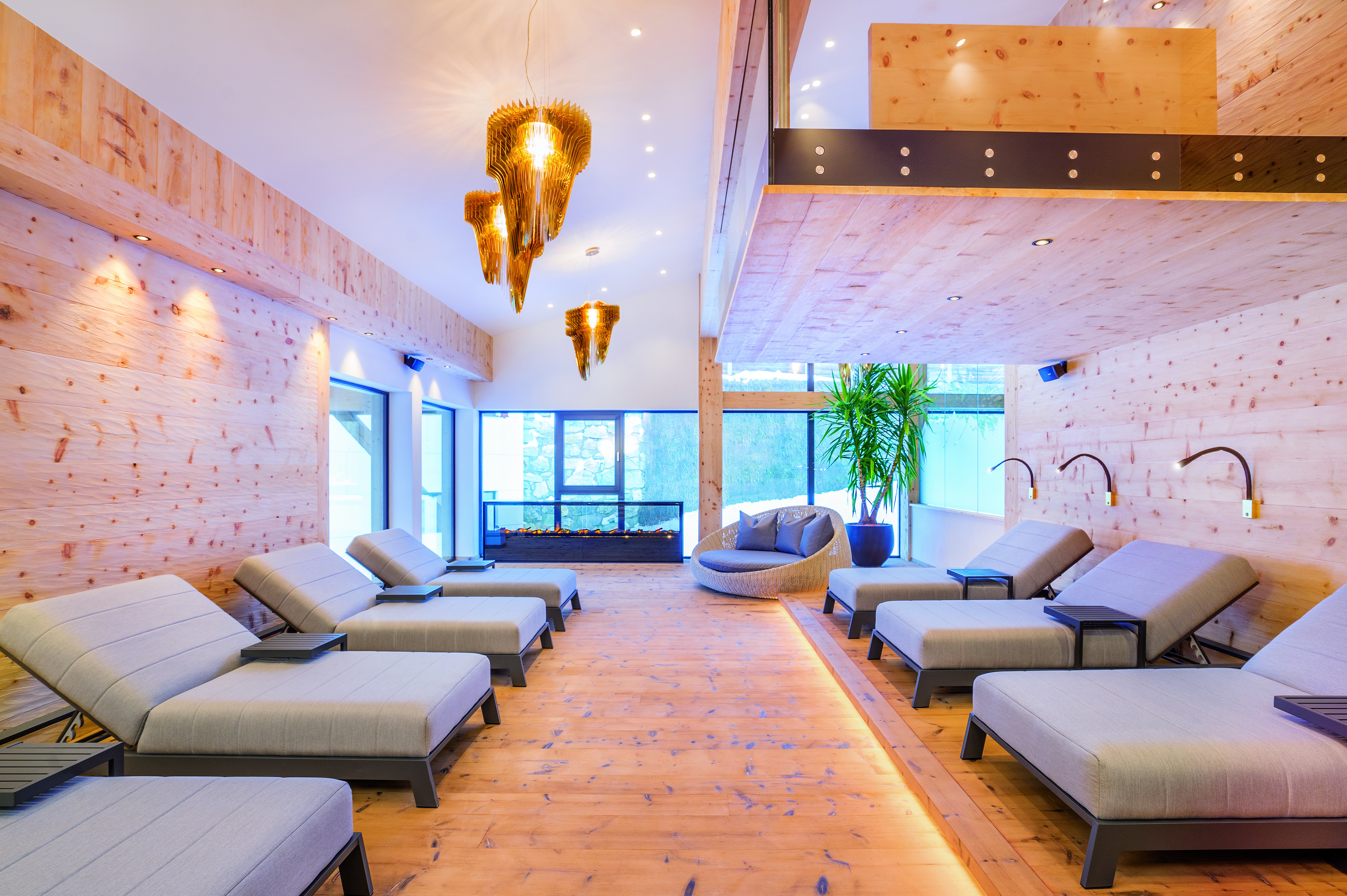 Hotels an der Piste - Rodeln - Tirol - Spa Bereich "Feuer" - Hotel Gaspingerhof