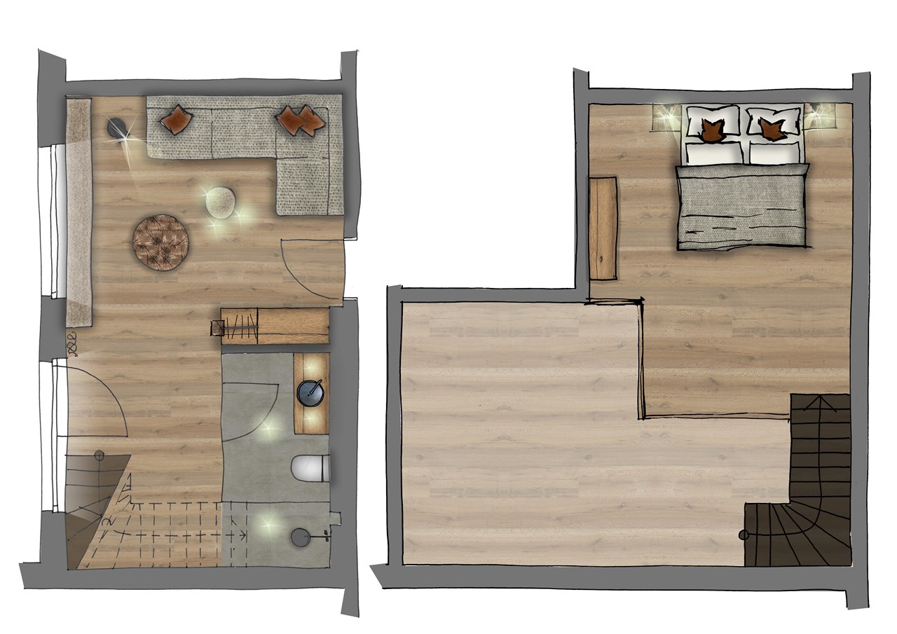 KRAFTalm Zimmerkategorien Alpen.Glühen