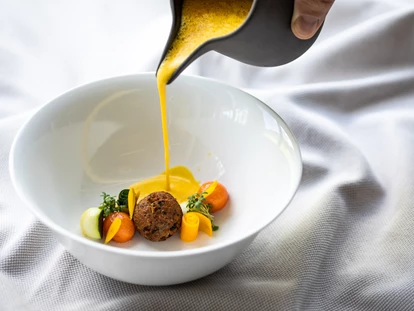 Hotels an der Piste - Skikurs direkt beim Hotel: für Kinder - Restaurant-Essen - Hotel Arlmont