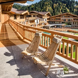 Skihotel: Großzügige Dachterrasse für das Sonnenbad - Kaiserlodge