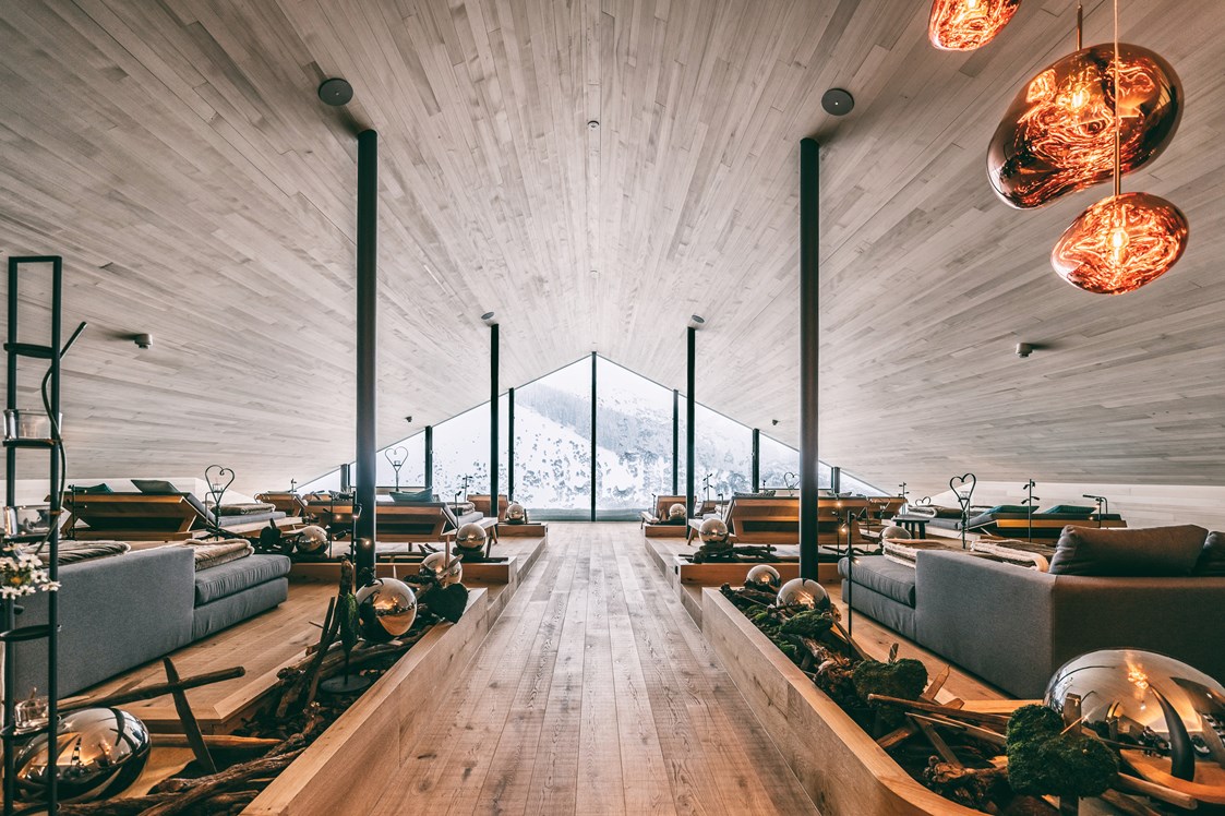 Skihotel: Panorama Ruheraum in der Saunawelt - Hotel Warther Hof