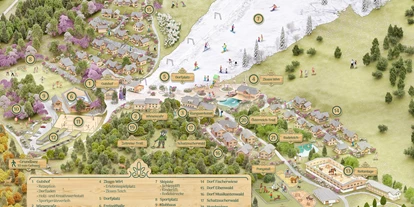 Hotels an der Piste - Skiverleih - Dorfplan Narzissendorf Zloam - Narzissendorf Zloam