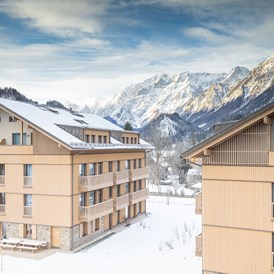 Skihotel: Winter Aussenansicht - ALPRIMA Aparthotel Hinterstoder
