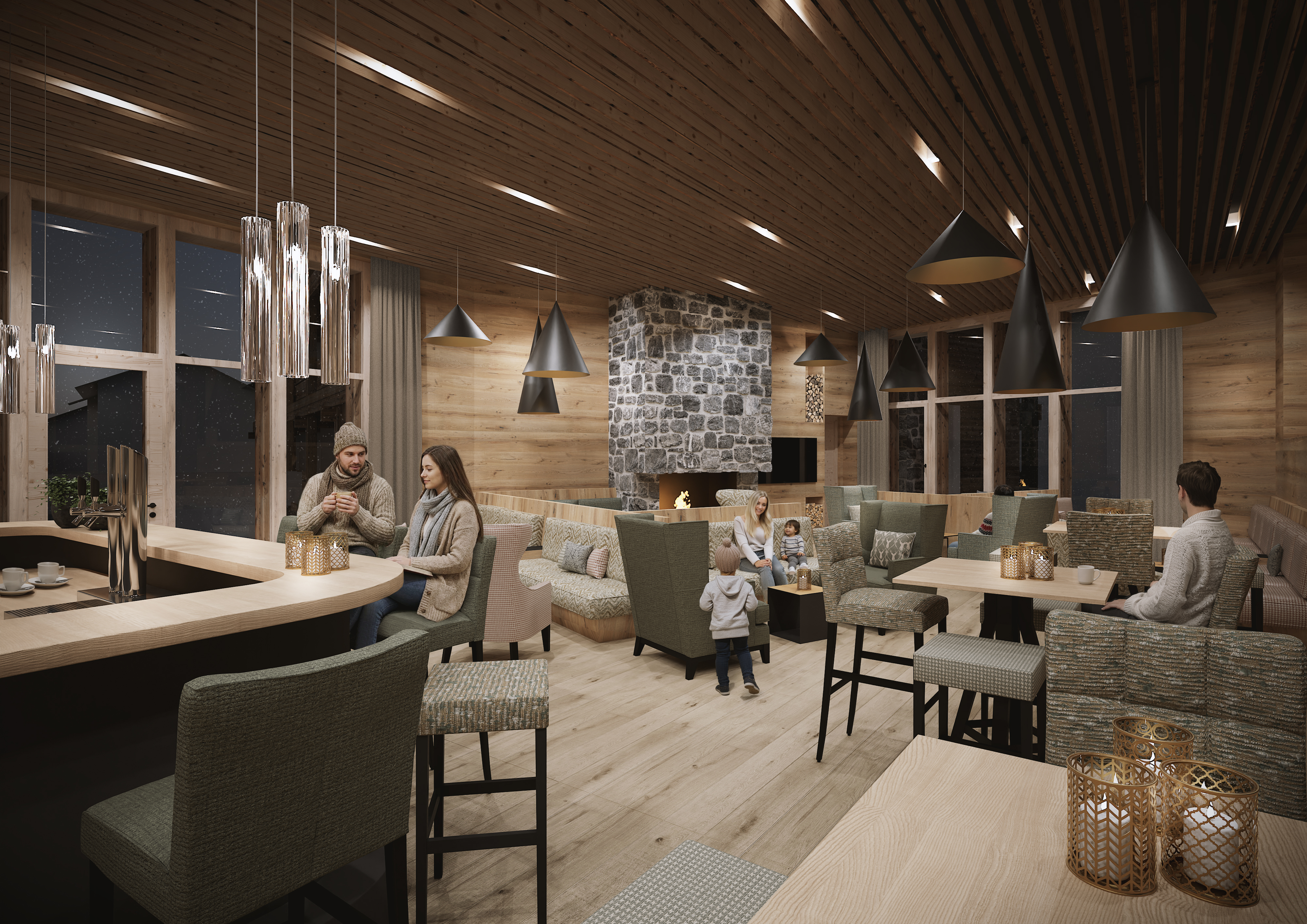 Skihotel: Kaminbar - Gorfion Familienhotel Liechtenstein - Kulinarik | Restaurant