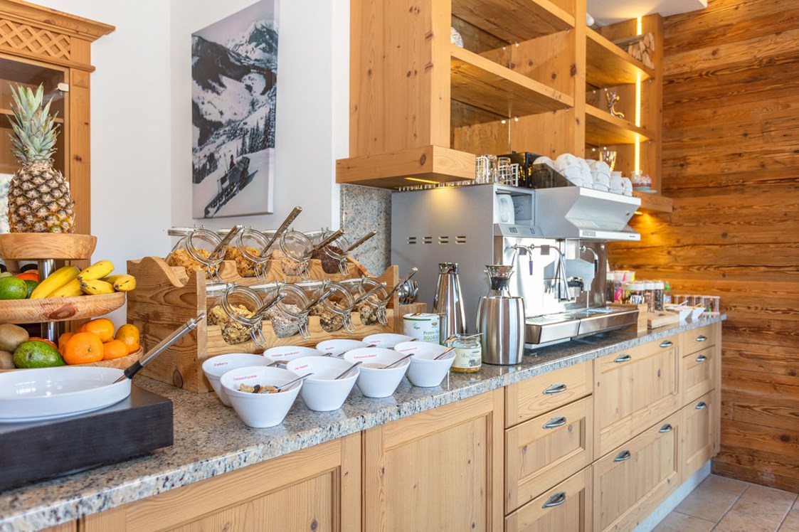 Skihotel: Frühstücksbuffet mit regionalen und sehr hochwertigen Produkten - Ferienwohnungen Perfeldhof