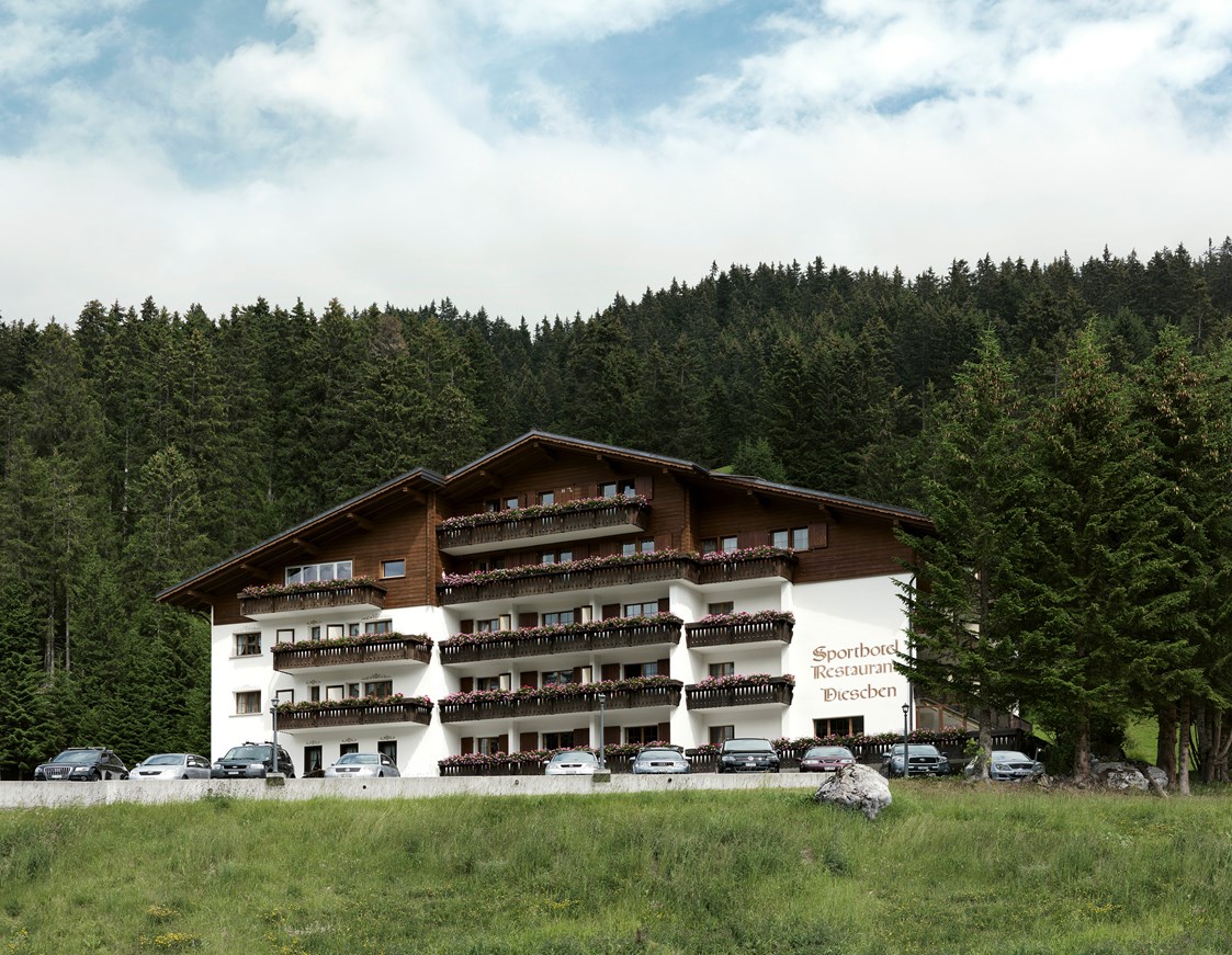 Skihotel: Aussenansicht Sommer - Hotel Dieschen