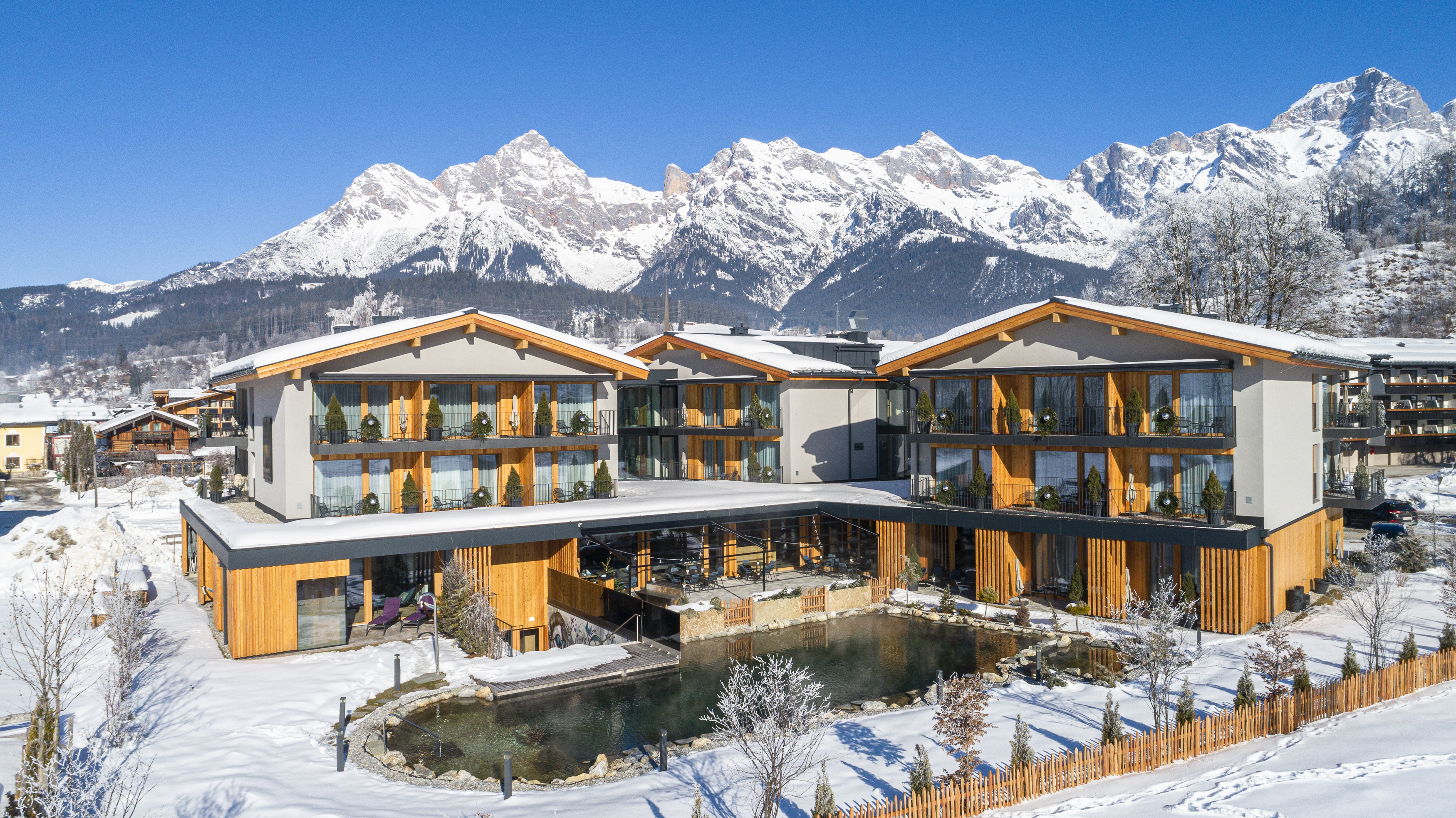 Hotels an der Piste - Schönau am Königssee - Hotel MorgenZeit - Natürlich. Bed & Brunch Außenansicht Winter/ Maria Alm / Hochkönig/ Salzburgerland/ Pinzgau - MorgenZeit - Natürlich. Bed & Brunch