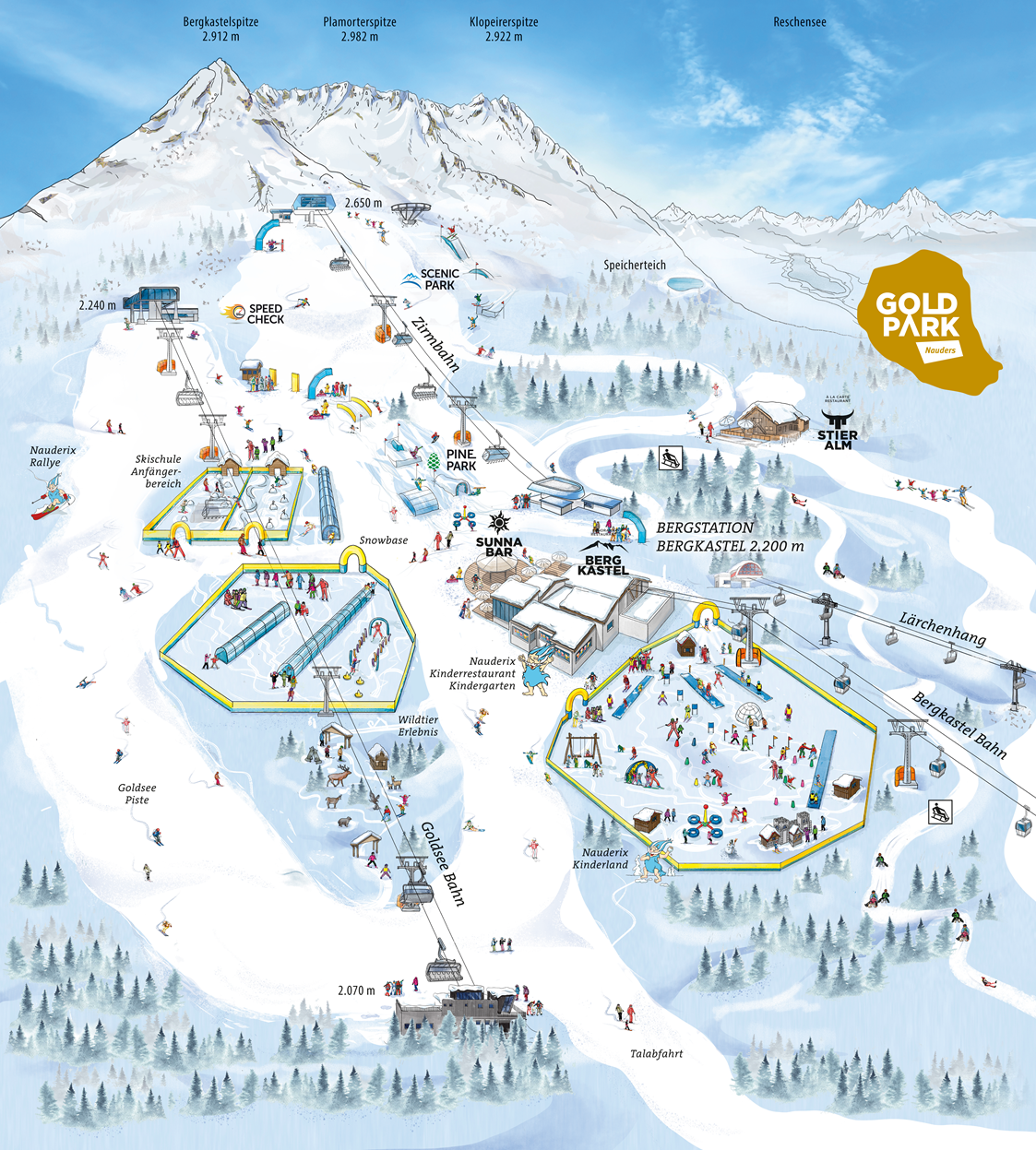 Skihotel: Goldpark Panorama  - Valrunzhof direkt am Seilbahncenter 