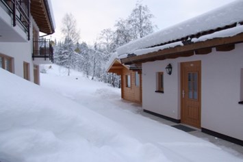Skihotel: Blick Richtung Skipiste - Ferienhaus Oberberg