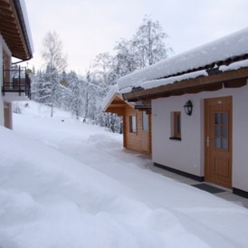 Skihotel: Blick Richtung Skipiste - Ferienhaus Oberberg