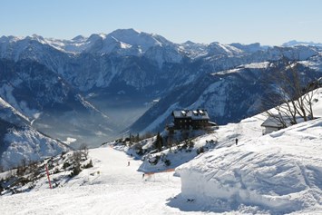 Skihotel: Blick ins Tal  - Kranabethhütte