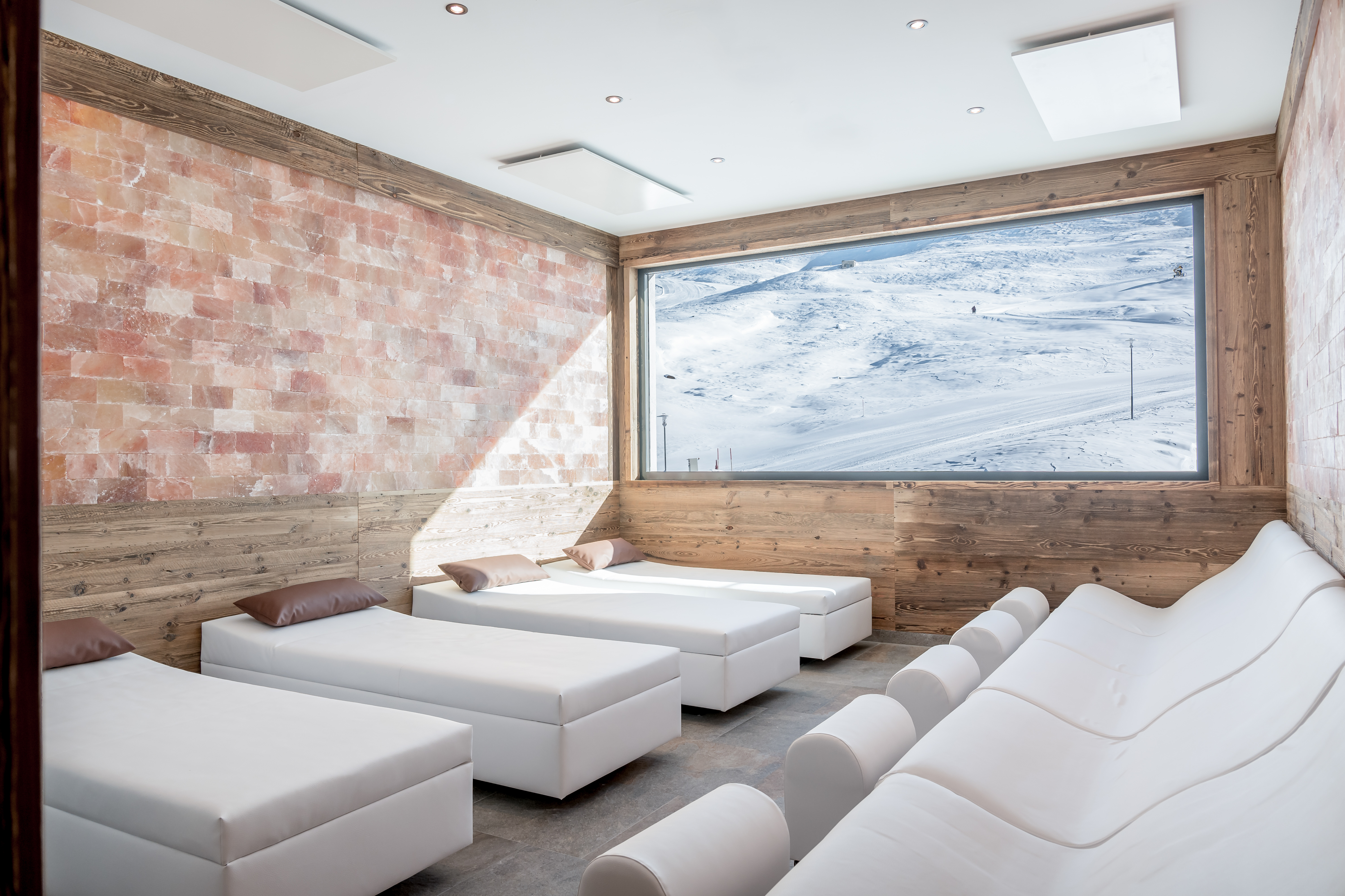 Hotels an der Piste - Pools: Infinity Pool - Tirol - Salzinhalationsraum  - Riml – DAS RESORT in Hochgurgl