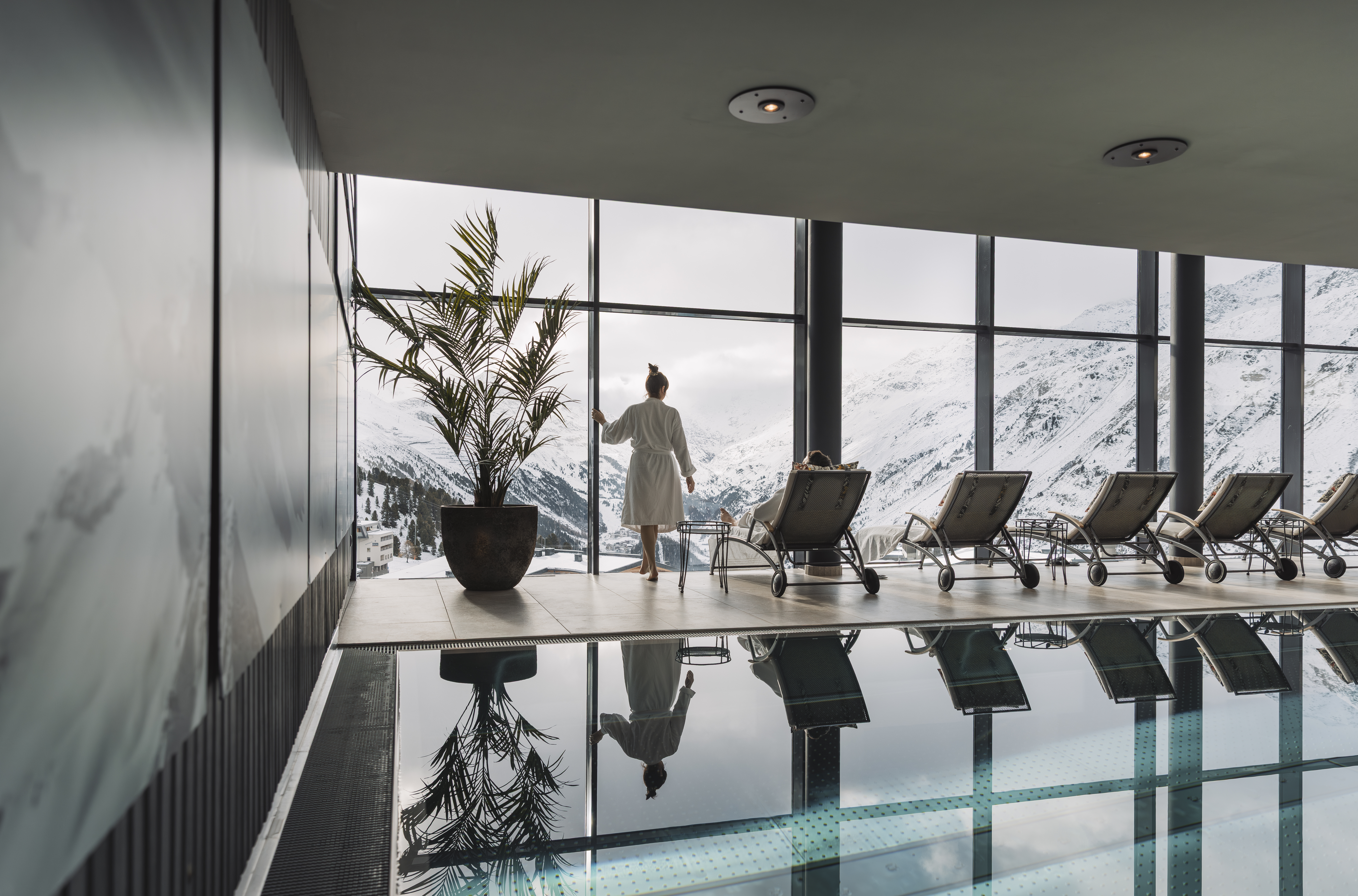 Skihotel: Panorama Innenpool - SKI | GOLF | WELLNESS Hotel Riml  - Wellness | Spa