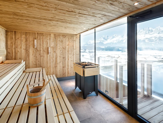 Skihotel: Panorama Familien-Textil-Sauna - Hotel Penzinghof