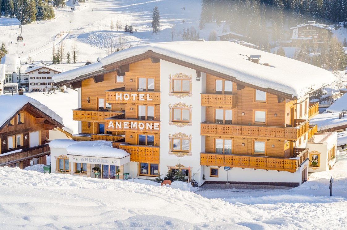 Skihotel: Ski-in und Ski-out zu unserem Hotel ohne Probleme.
 - Hotel Anemone