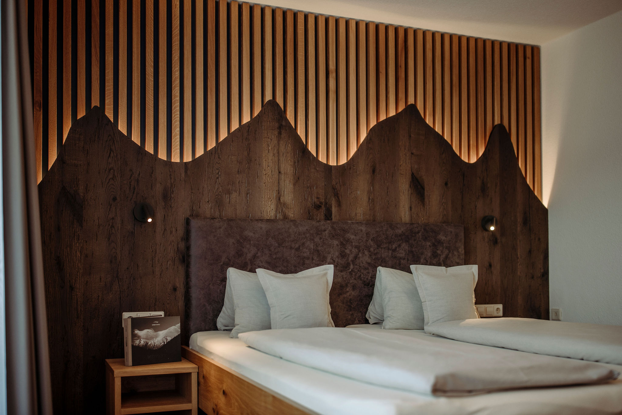 Skihotel: Bergblickzimmer Bett - Hotel Waldfrieden