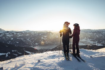 Skihotel: Ausblick auf den Zeller See auf der Schmittenhöhe - Hotel Sonnblick