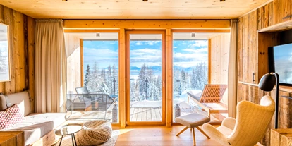 Hotels an der Piste - Skiverleih - Ausblick aus dem Chalet im Winter - Mountain Resort Feuerberg