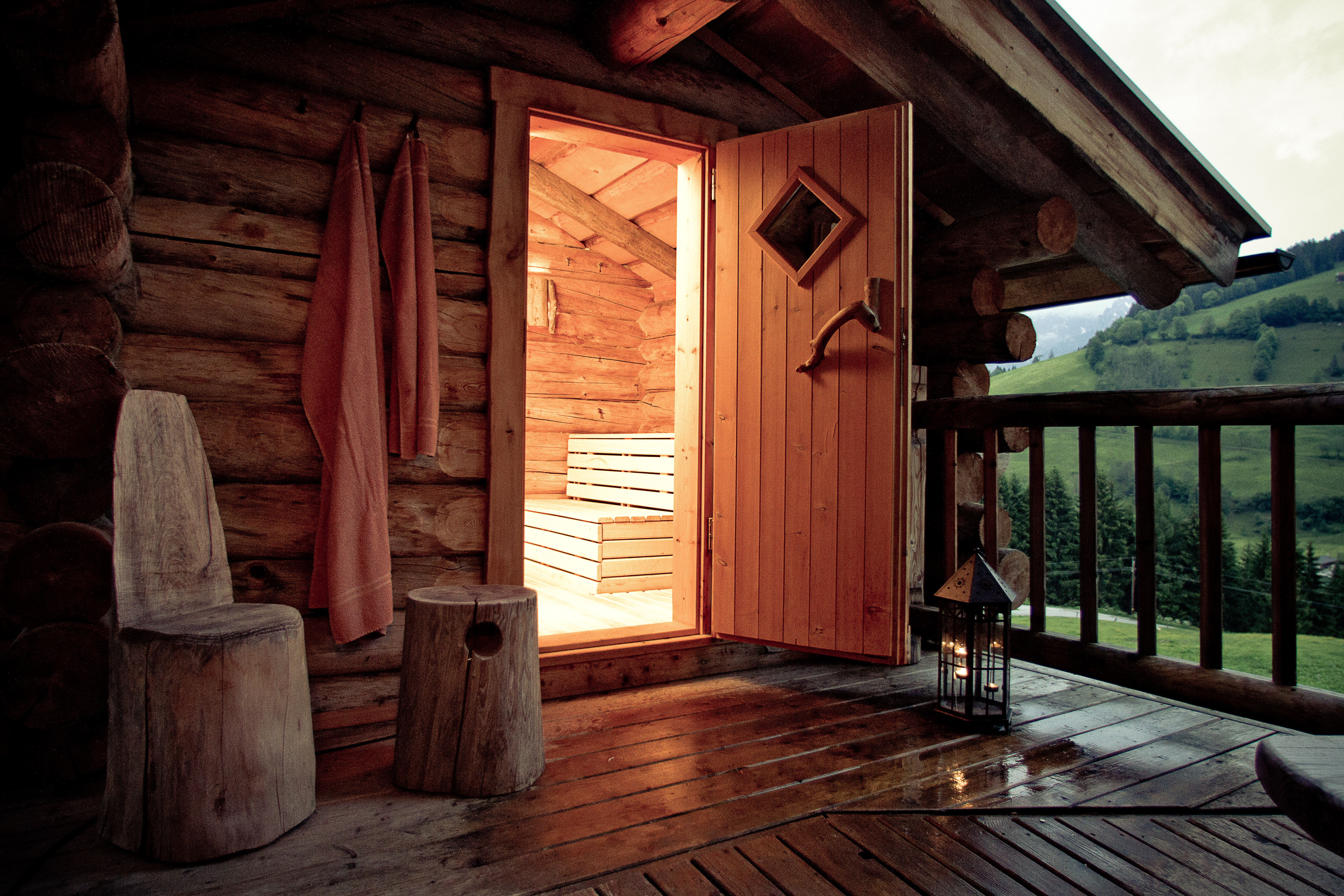 Skihotel: Blocksauna vom Biber Chalet - 1001meter by Hüttendorf Maria Alm - Wellness | Spa