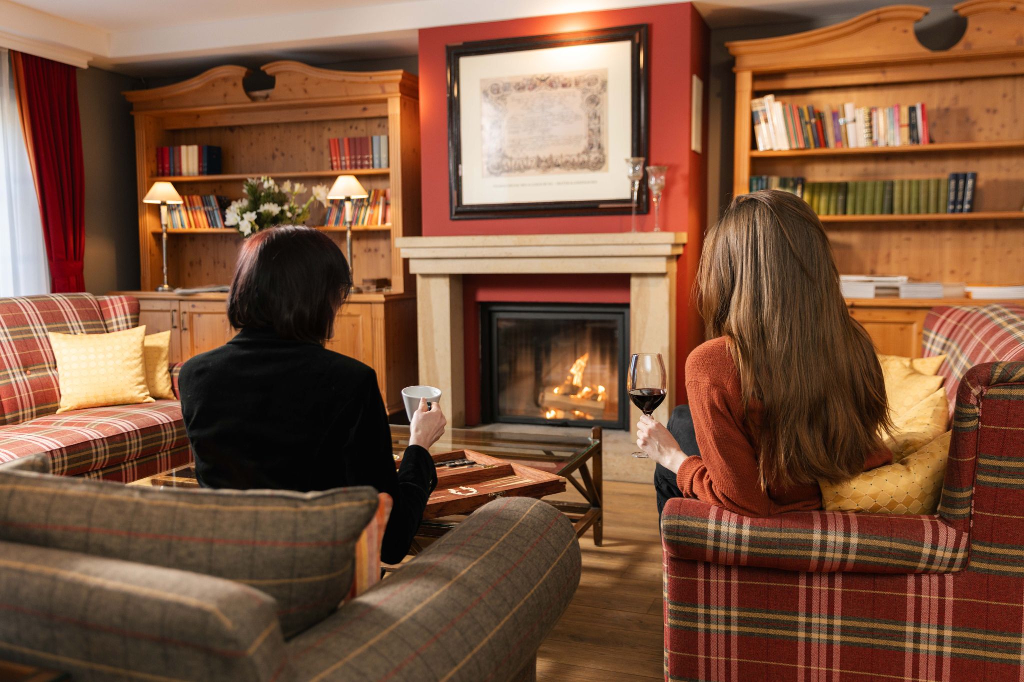 Skihotel: Gemütliches Kaminzimmer - Hotel Kaiserhof Kitzbühel