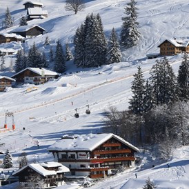Skihotel: Der Almhof mit Talabfahrt Kanzelwandbahn - Almhof Rupp - das Genießerhotel