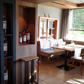 Skihotel: Restaurant "Ausblick 83" mit Weinklimaschrank - Der Almhof - das Genießerhotel