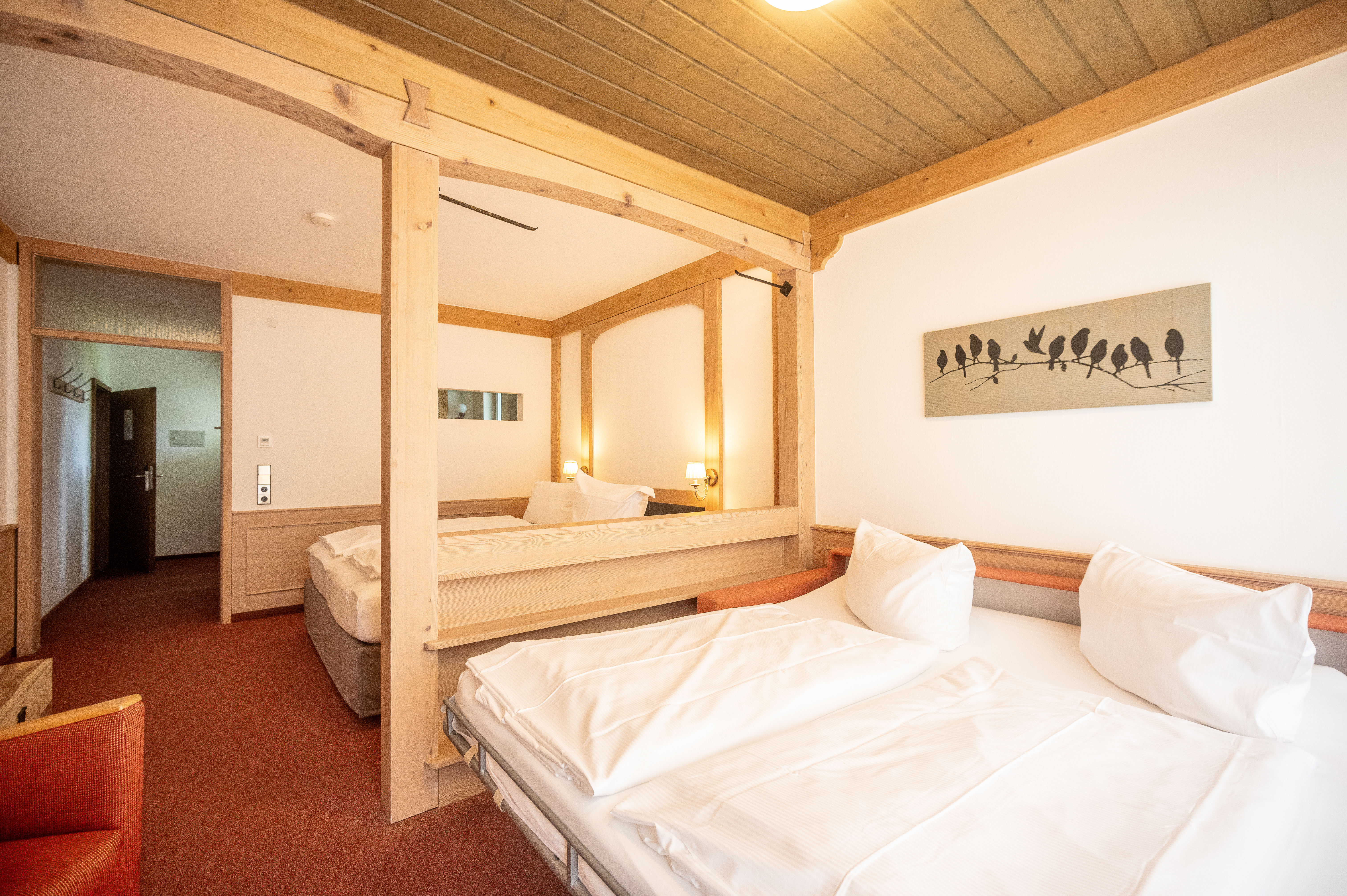 Skihotel: Komfort Doppelzimmer für bis zu 4 Personen - Bergseele Privat- & Retreathotel Schwarzwald