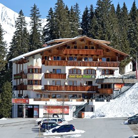 Skihotel: Winter-Hausansicht - ****Hotel Almhof