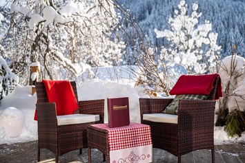 Skihotel: Blick auf unsere Sonnenterrasse  - Genusshotel Almrausch