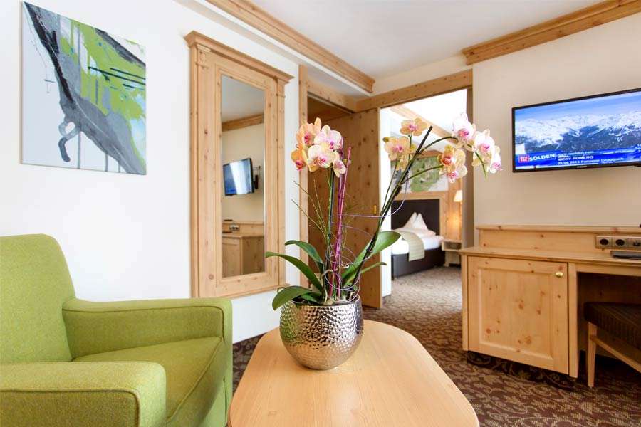 Skihotel Edelweiss Hochsölden Zimmerkategorien Suite Schwarzkogel