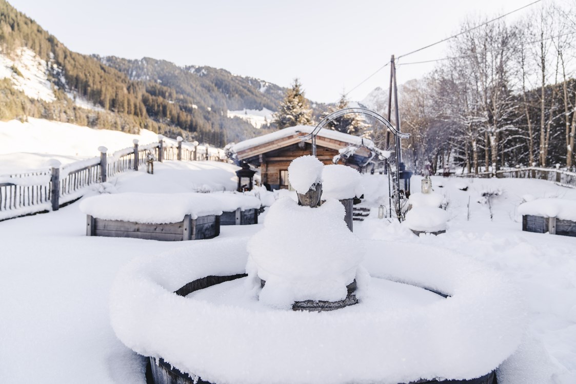 Skihotel: Kräutergarten im Winter - Traumhotel Alpina ****S