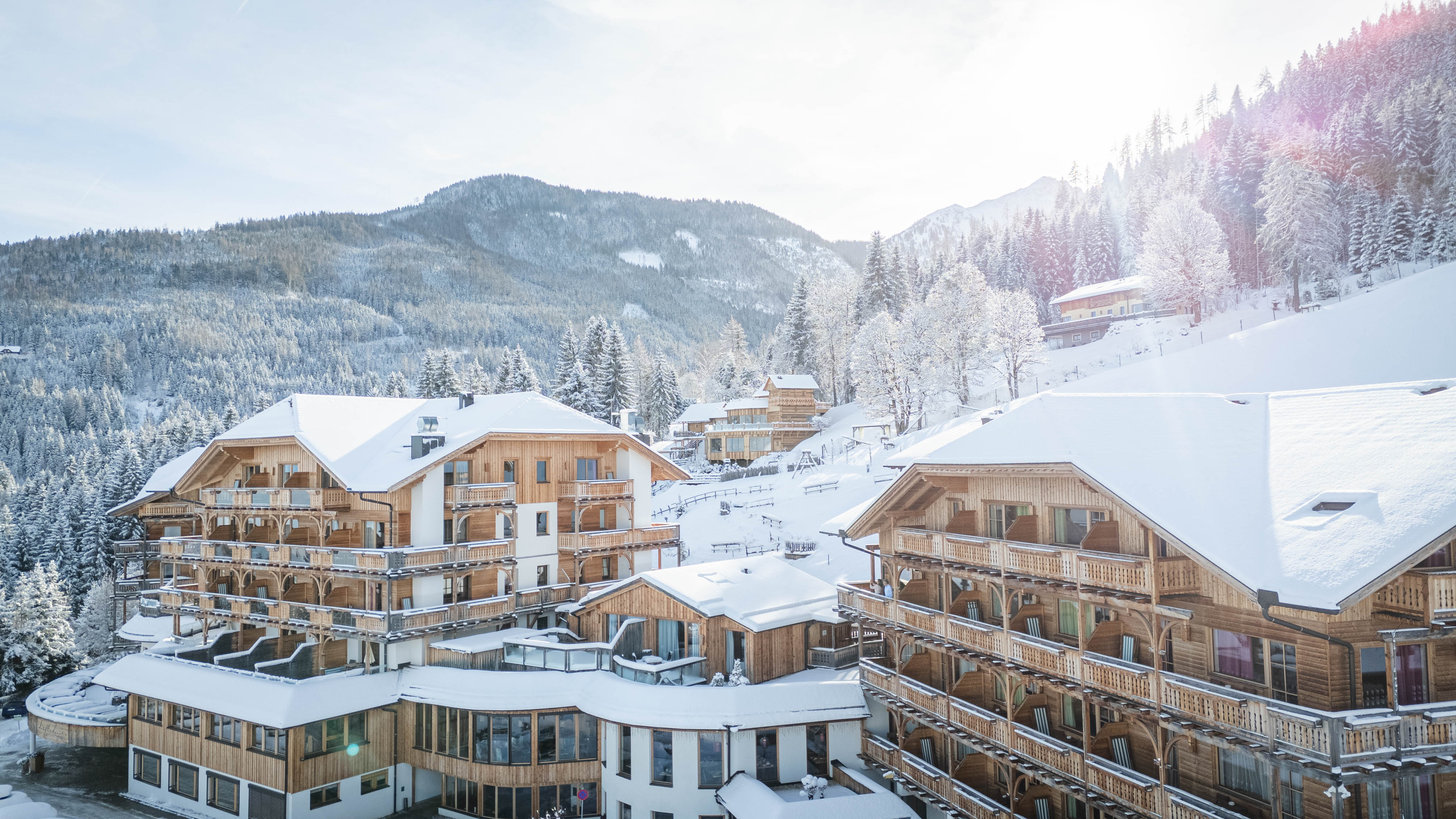 Skihotel: Außenaufnahme Winter - Bergblick - Natur- und Wellnesshotel Höflehner