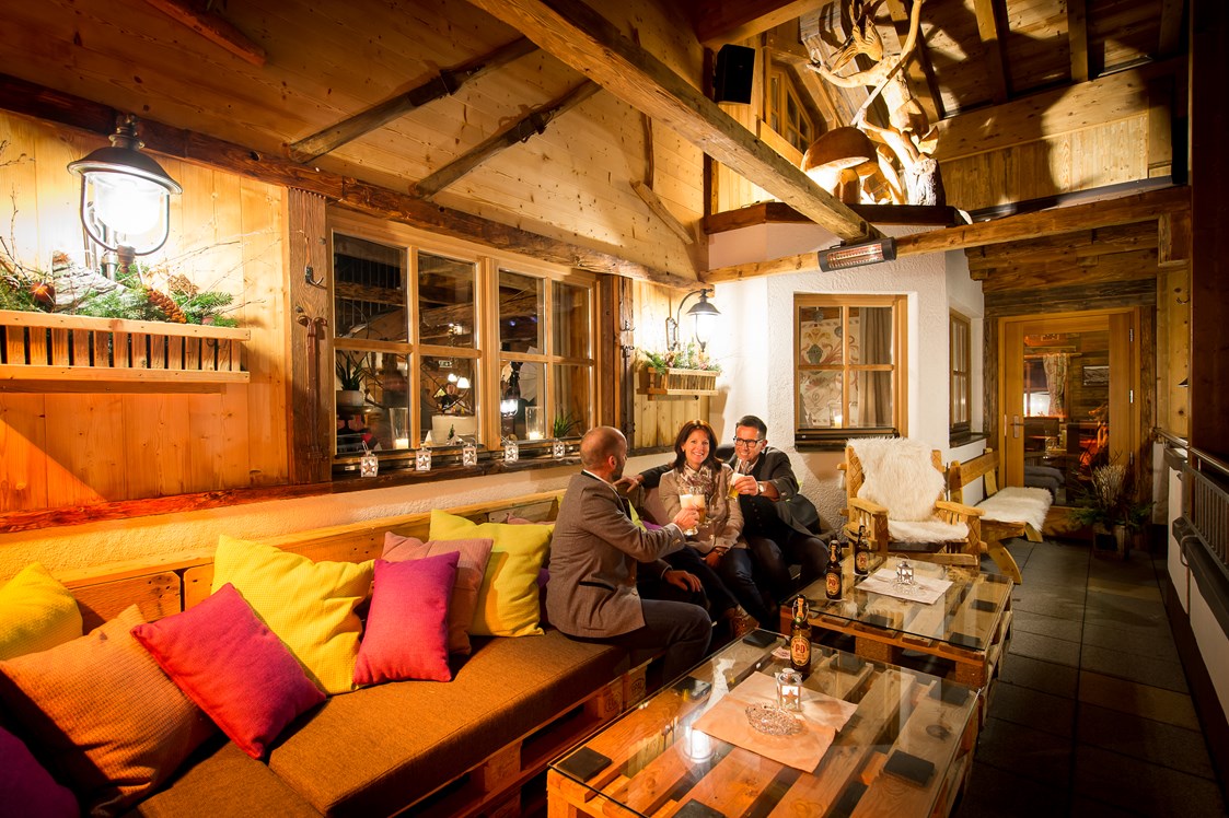 Skihotel: Lounge Außenbereich Terrasse  - Hotel Astrid