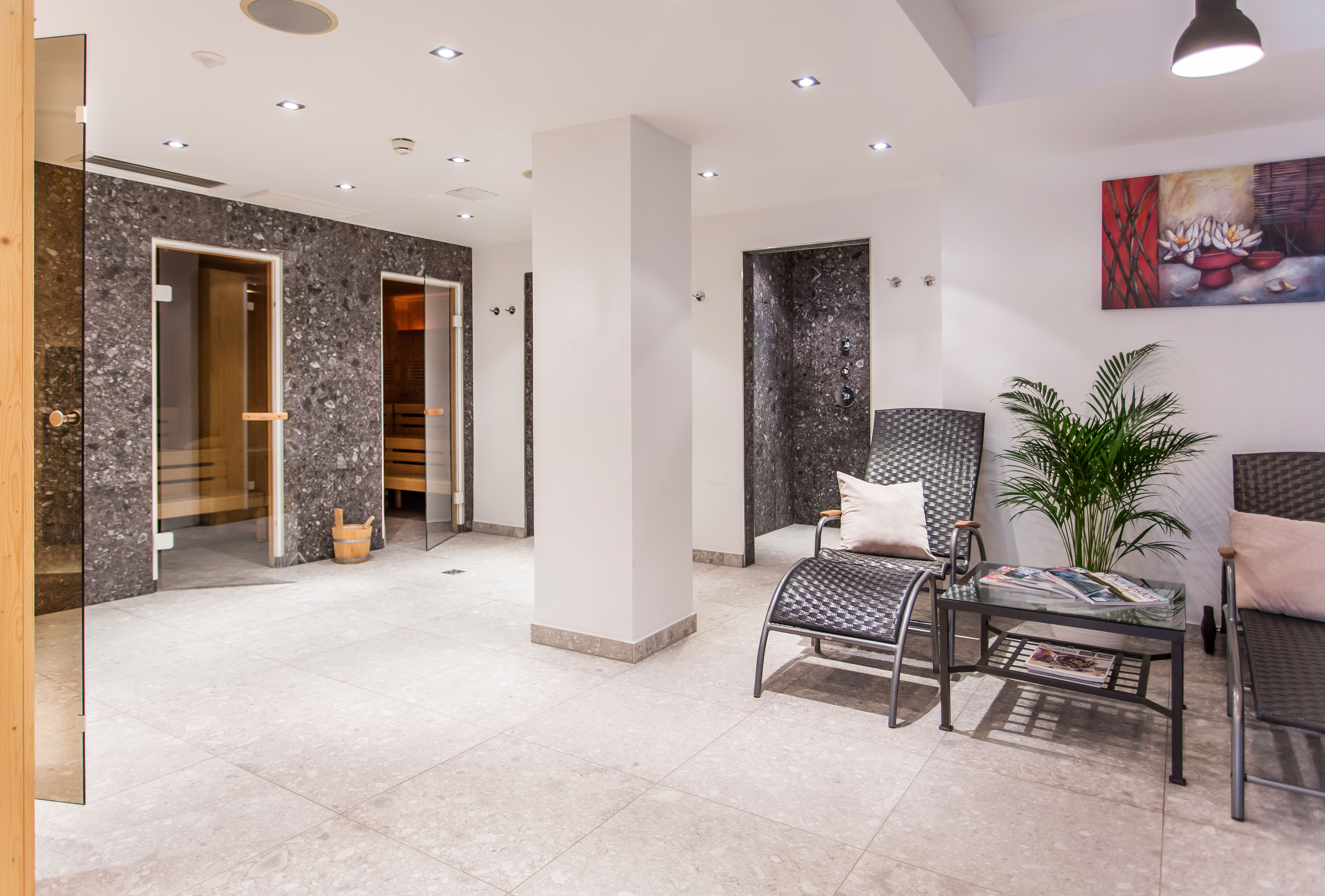 Skihotel: Saunalandschaft  - Hotel Bacher Asitzstubn