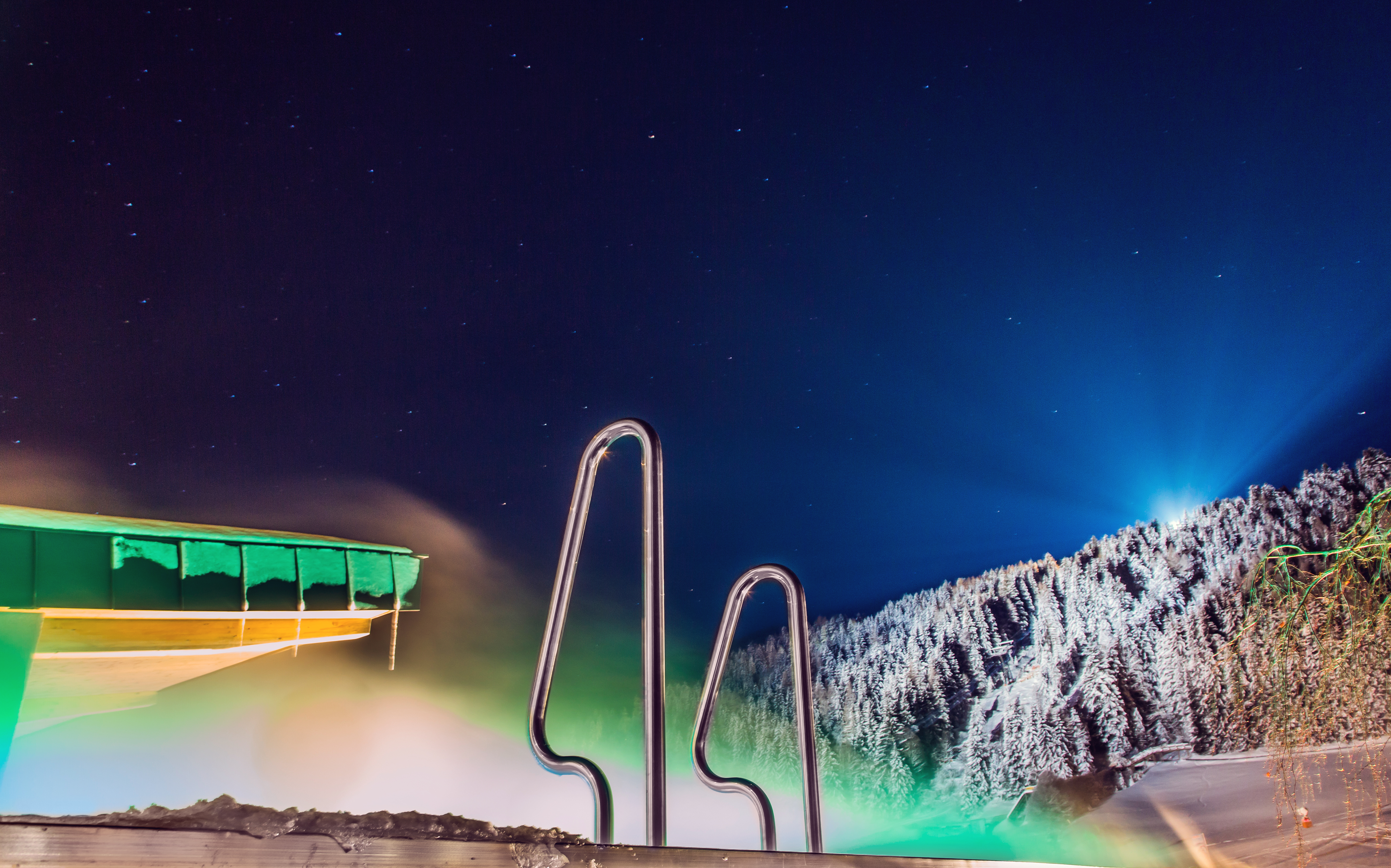 Skihotel: Beheizter Infinity Pool Winter  - Hotel Bacher Asitzstubn