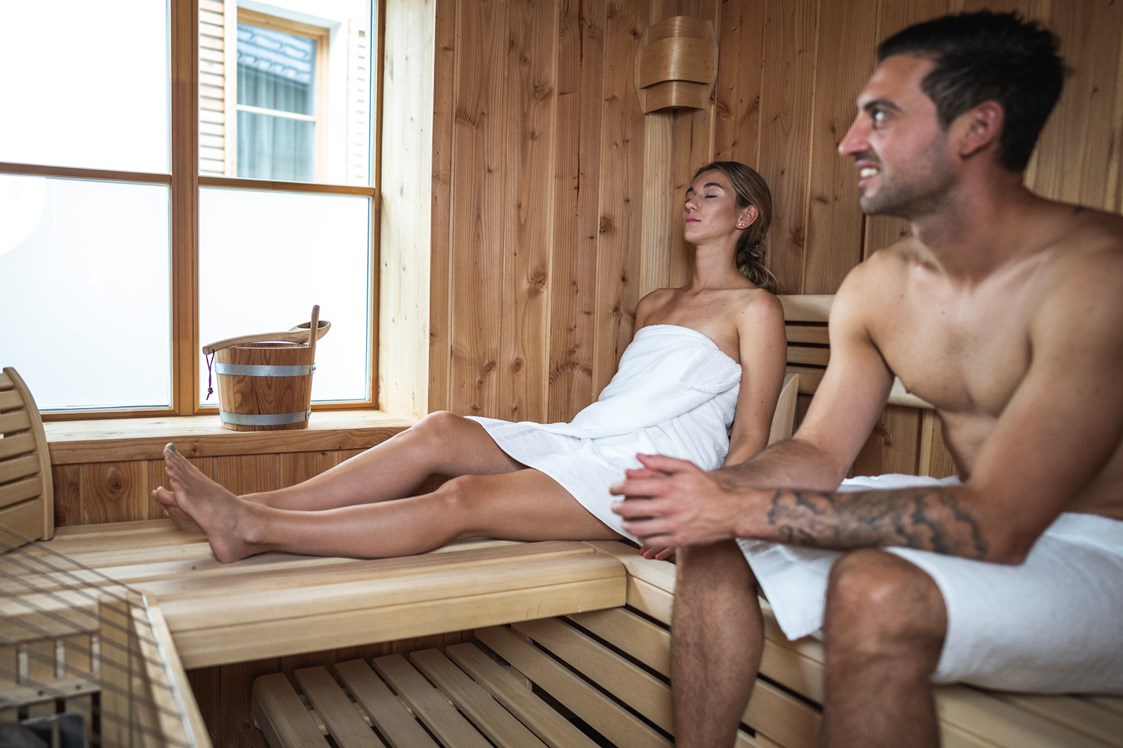 Skihotel: Private SPA mit Panoramasauna - Trattlers Hof-Chalets